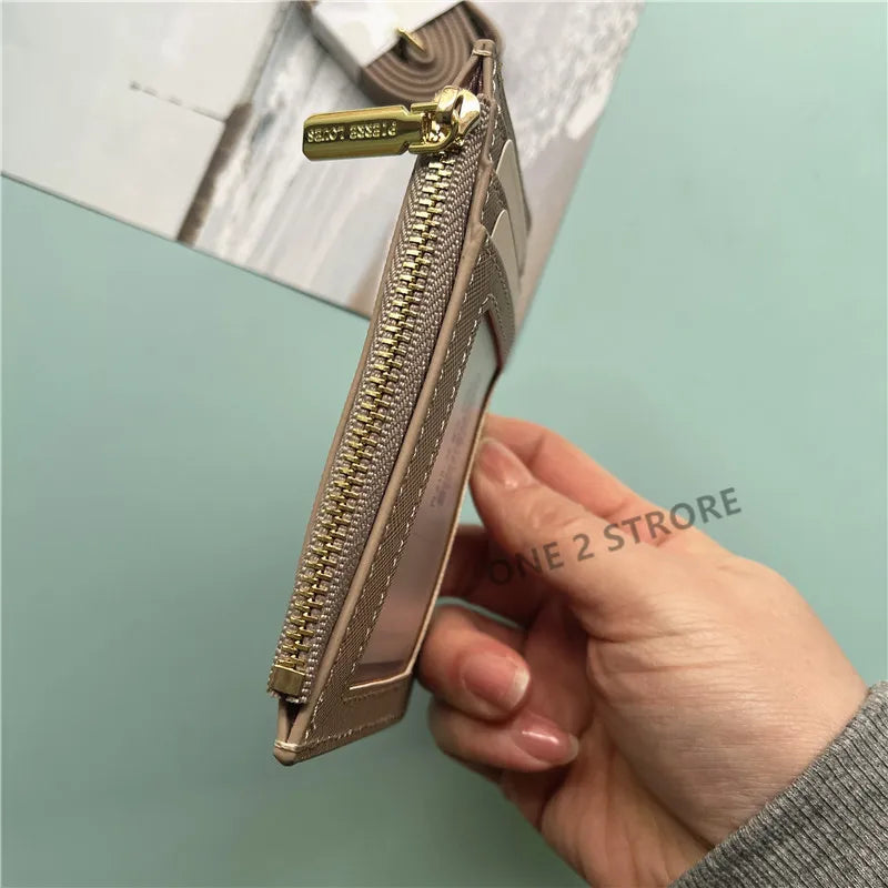 Desk Accessories Office PU Leather Card Holder Zipper Sleeves Photocard Large Capacity ID Card Holder Luxury Photocard Holder