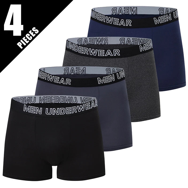 Ensemble de 4/10 boxers pour hommes, décontractés et à la mode, shorts de sport élastiques pour jeunes grandes tailles et cyclistes.