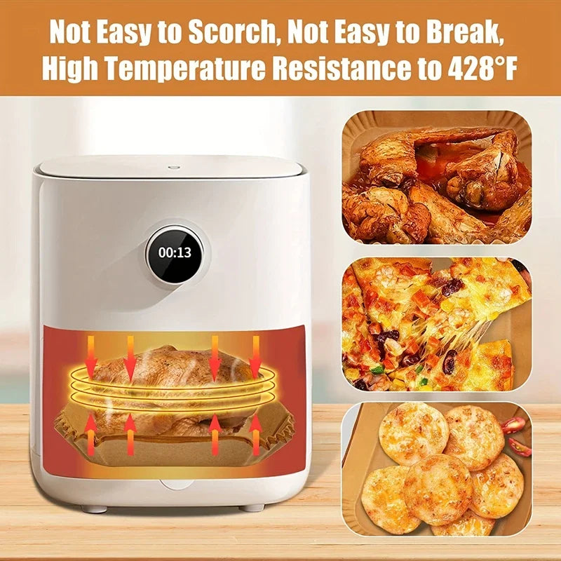 Air Fryer Special Paper High-temperature Resistant Oil Absorbing Paper Pad Food Grade Special Paper Circular Square Baking Paper