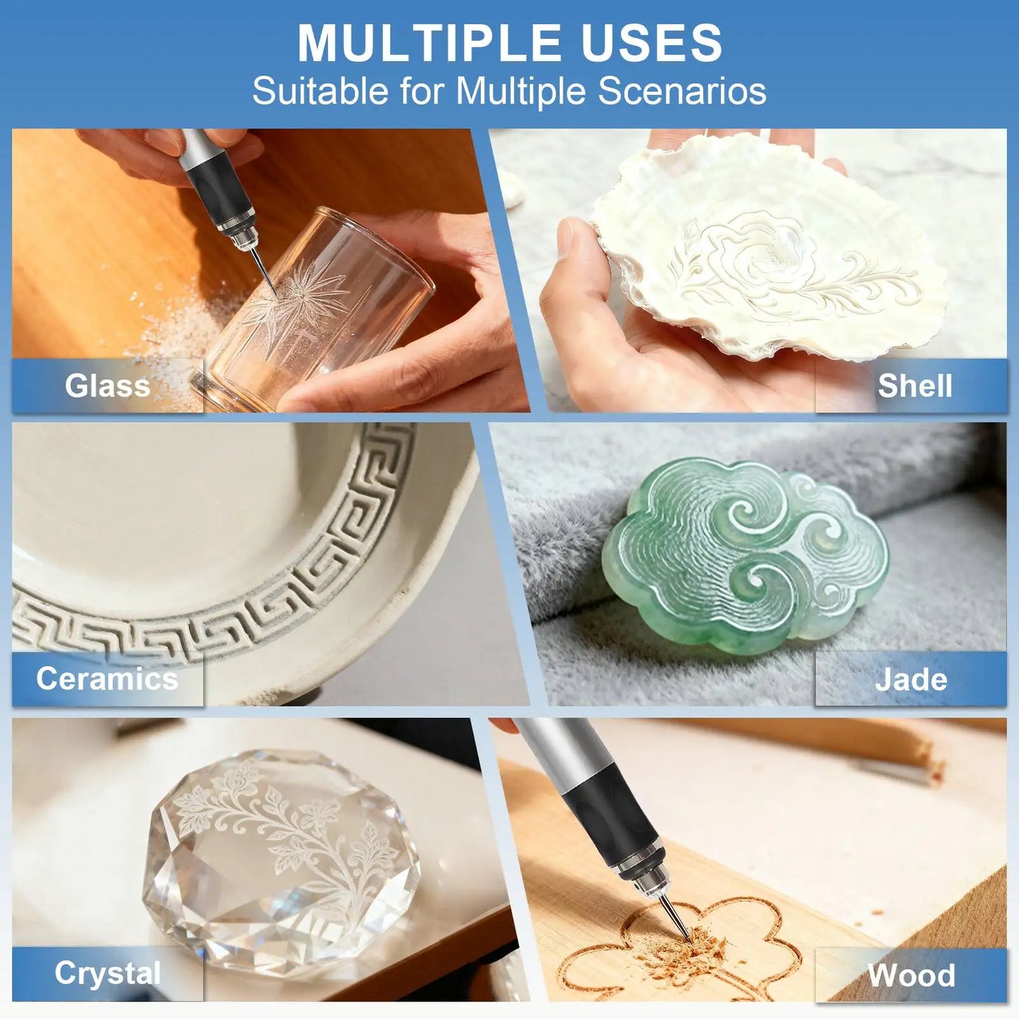 JANGKLIFE USB Cordless Rotary Tool Kit Woodworking Engraving Pen DIY Crafts Engraving Cordless Drill - Shoppiline