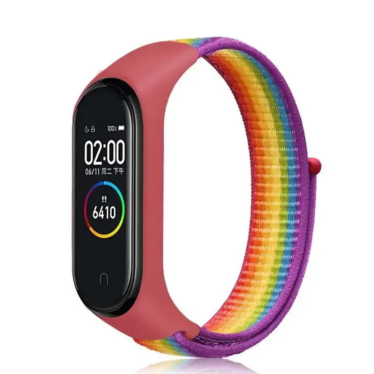 Nylon loop Mi band 4 5 6 Strap Replacement Soft Adjustable Wrist Watchband Pulsera correa For Xiaomi Mi band 3 4 5 6 7 Bracelet
