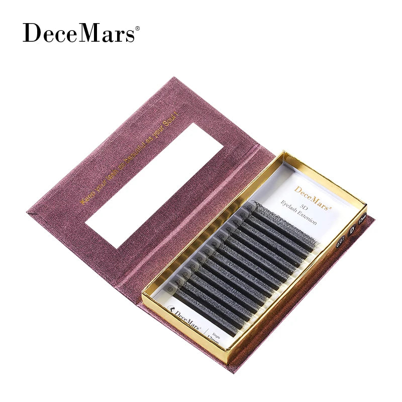 DeceMars 5D - W Shaped Eyelash Extension (12line/Tray) for Makeup