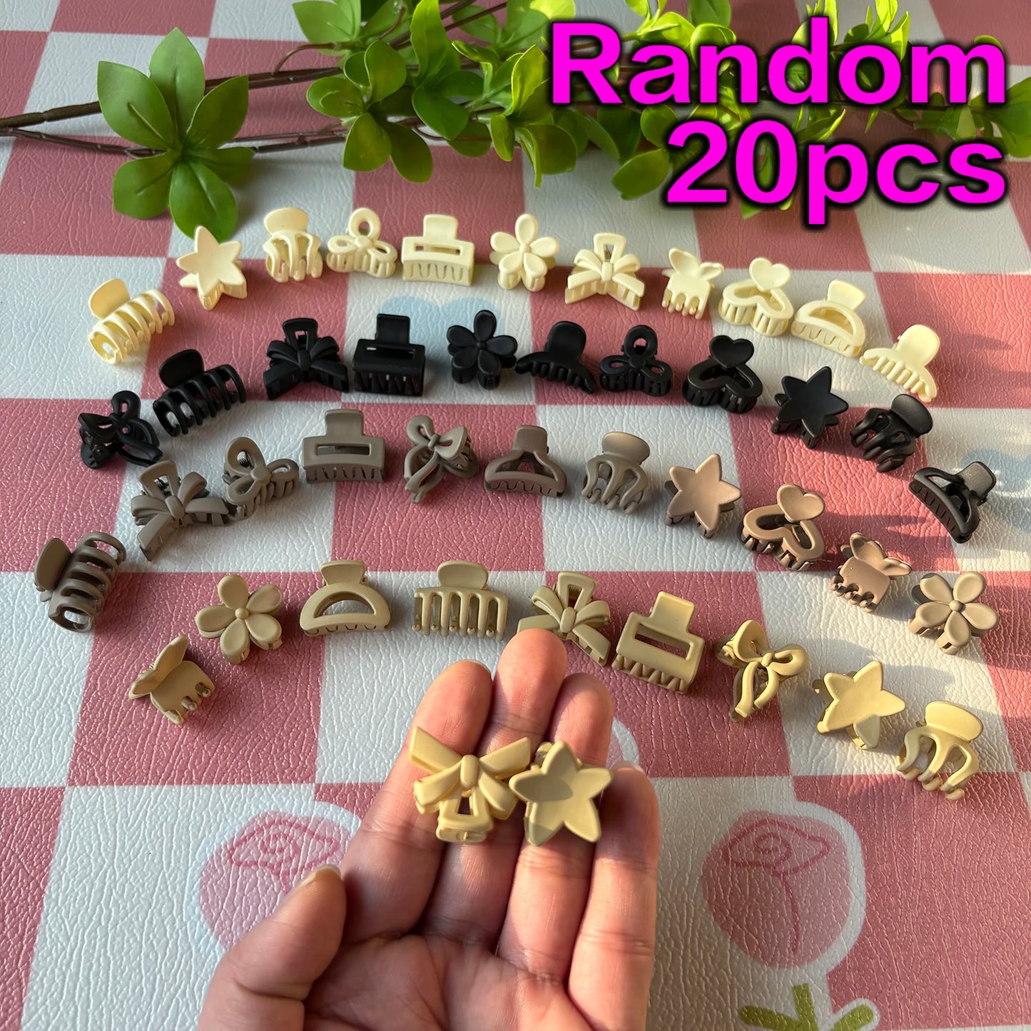 5/10/20/30pcs Beige Mixed Pack Small Clips, Cute Girl Accessories - Perfect for Daily Use, Special Occasions, or Travel Gifts