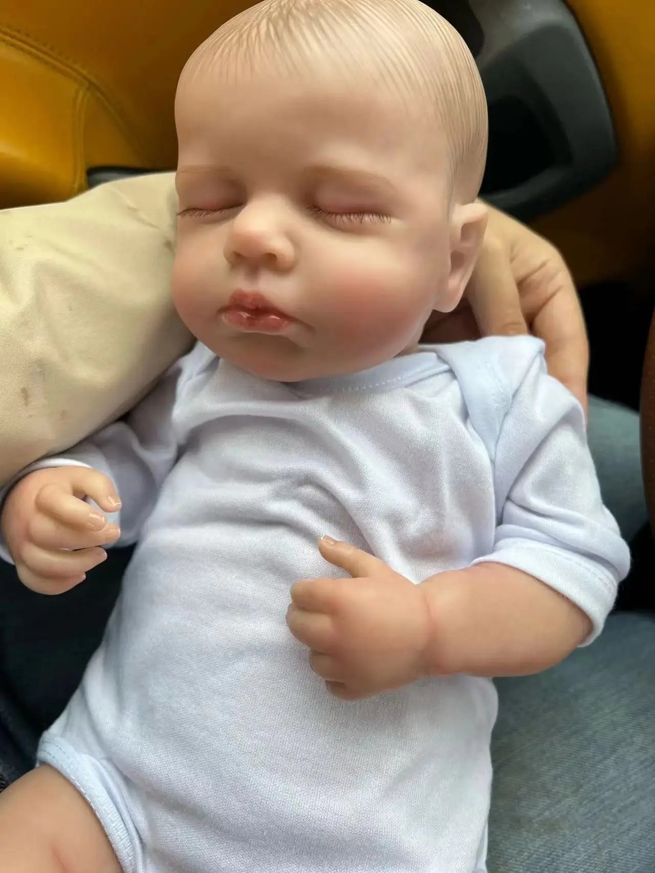 MRB 50CM Realistic Finished Bebe Reborn Silicone Vinyl Cloth Body Doll LouLou Handmade Toy For Girls Christmas Gift - Shoppiline