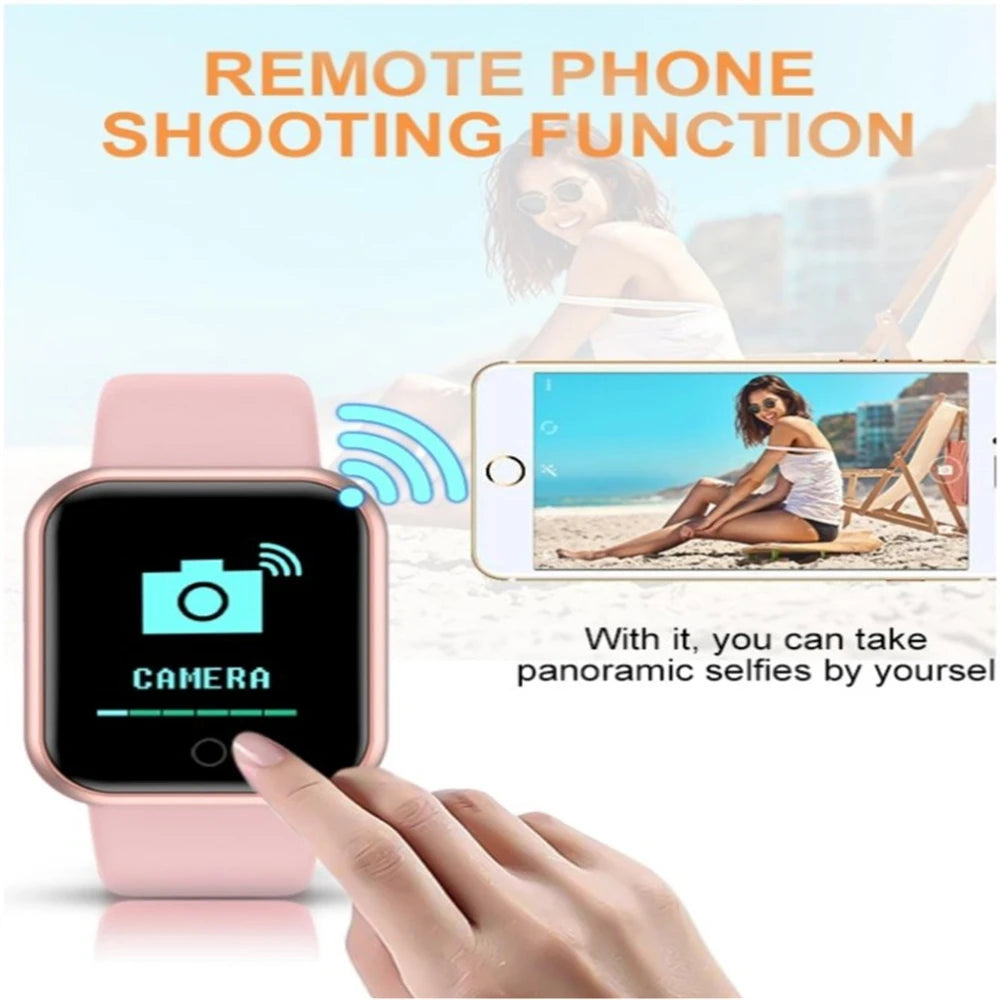 Smartwatch für Damen Herren Armbanduhr Bluetooth Verbundenes Telefon Musik-Player Fitness-Sportarmband Schlafmonitor Digitale Uhren