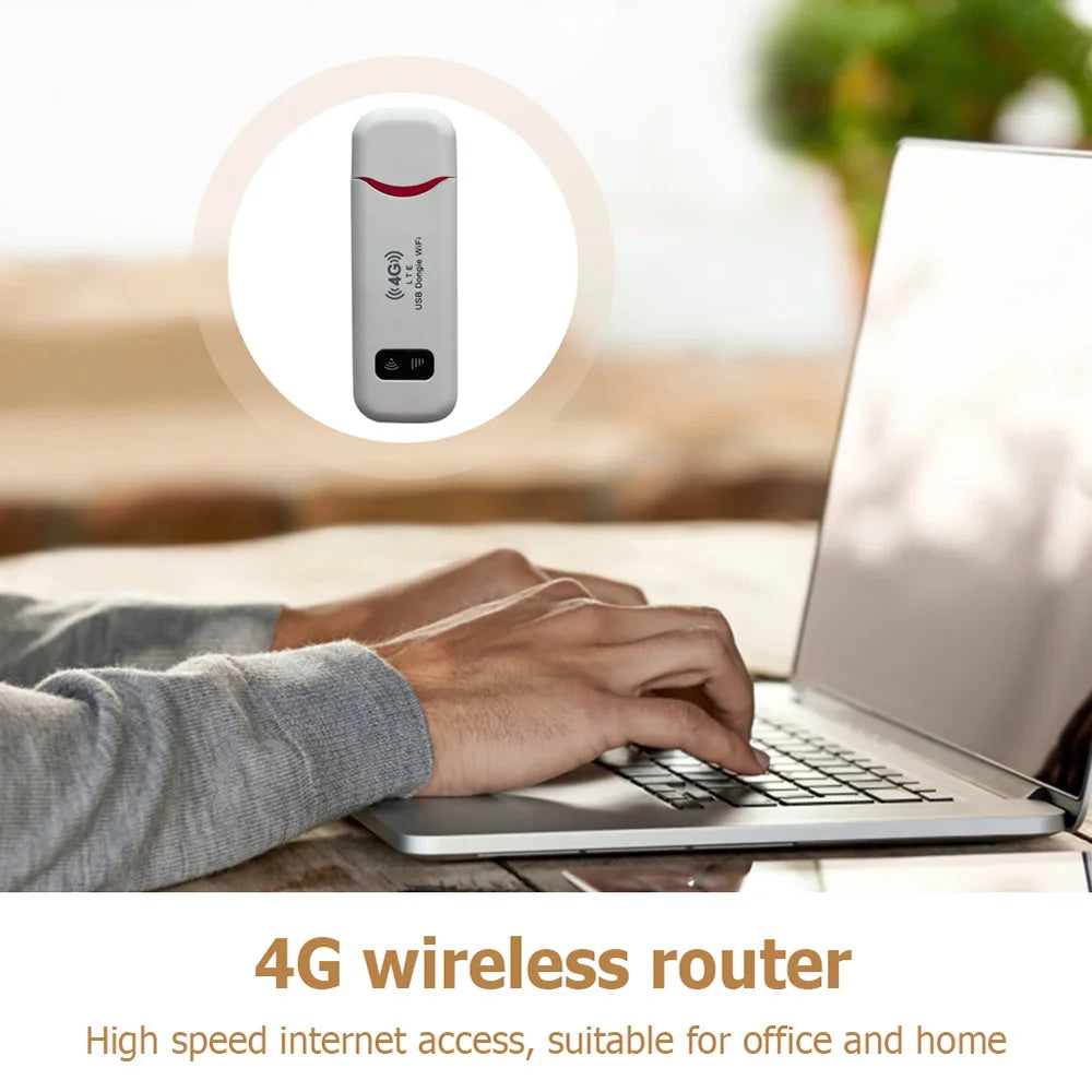 4G LTE Modem Stick Wireless 150Mbps USB Dongle Mobile Broadband 4G Sim Card Wireless Router Home Office Wireless WiFi Adapter