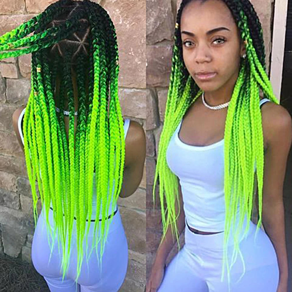 Synthetic Kanekalon Crochet Hair Braiding Hair Pre Stretched Curly Jumbo Braids Extensions Hair Accessories For Girls Braids