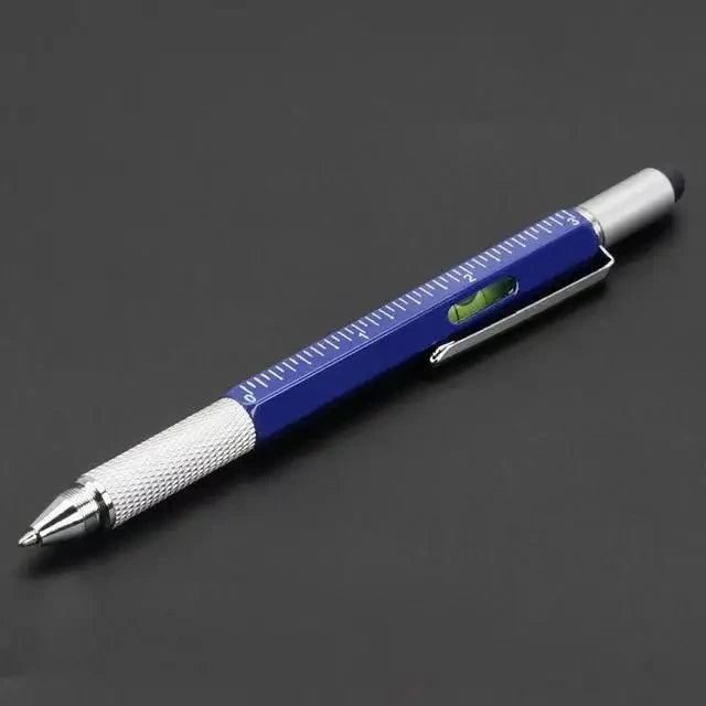 7 In1 Multifunction Ballpoint Pen with Modern Handheld Tool Measure Technical Ruler Screen Stylus Screwdriver Touch Spirit Level