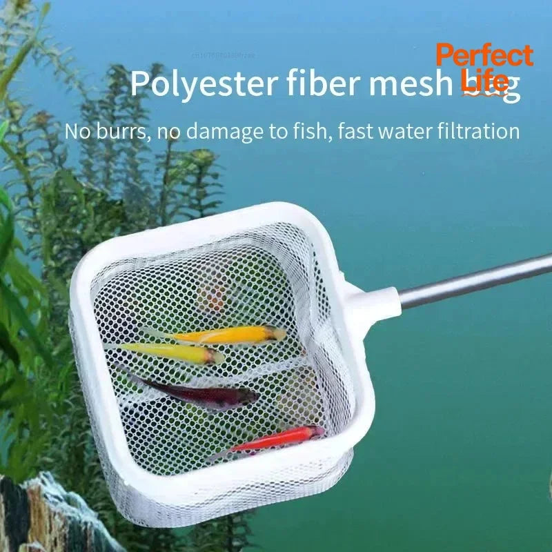 1、2Pcs Stainless Steel Fishing Landing Net Rustproof Corrosion Resistant for Catching Fish Shrimp Aquarium Tank Accessories