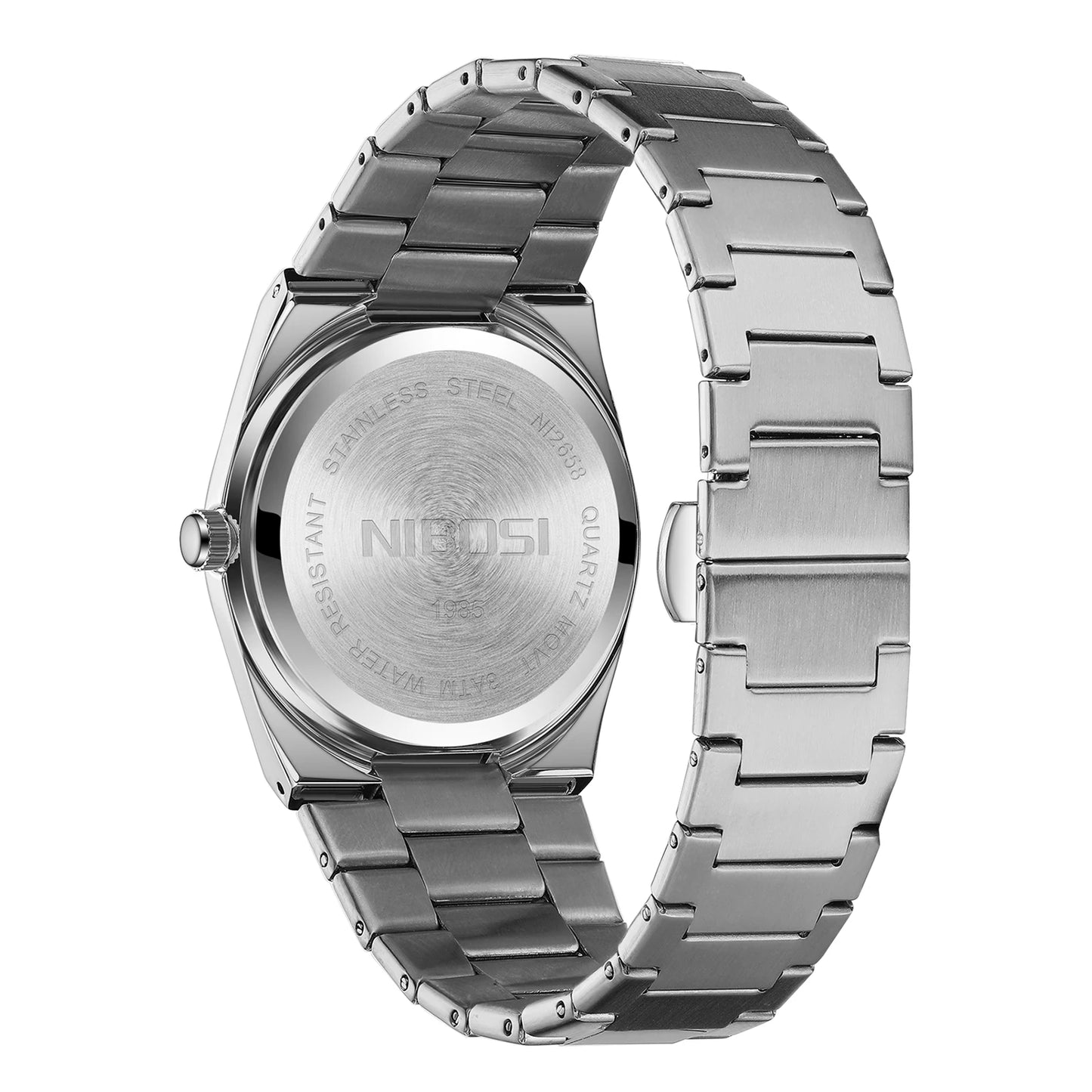 NIBOSI Luxury Watch For Man Waterproof Luminous Date Week Stainless Steel Men Watch Casual Quartz Men's Watches Male Clock+box