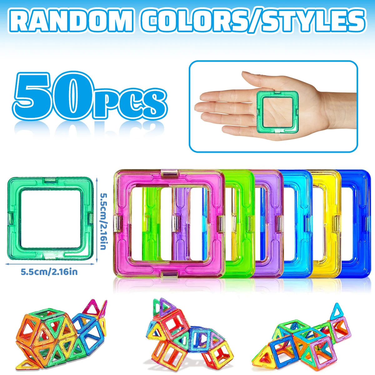 Magnetic Building Blocks Construction Sets Toy For Kids DIY Toys STEM Learning Educational Magnet Toys Birthday Gift