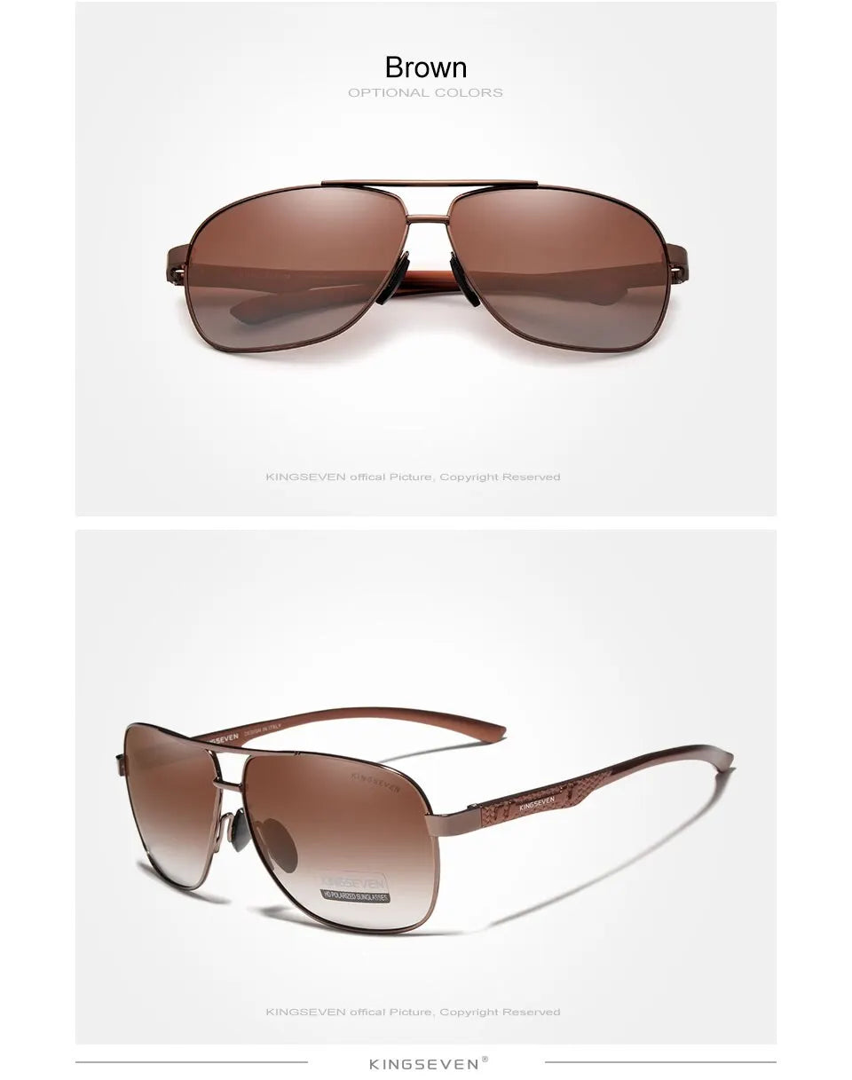 KINGSEVEN 2024 Polarized Men Aluminum Sunglasses UV400 Mirror Male Women for Men Fashion Eyewear Driving Sun Glasses