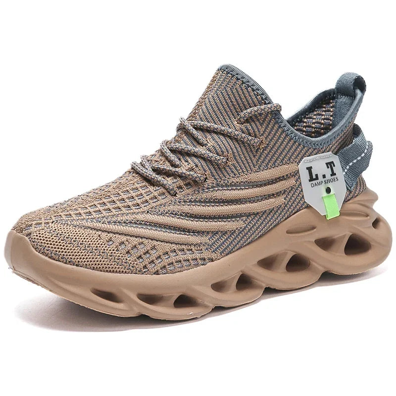 YRZL Men Sports Running Black Jogging Shoes Casual Sneakers Outdoor Breathable Mesh Women Light Shock-absorption Sneakers Men - Shoppiline