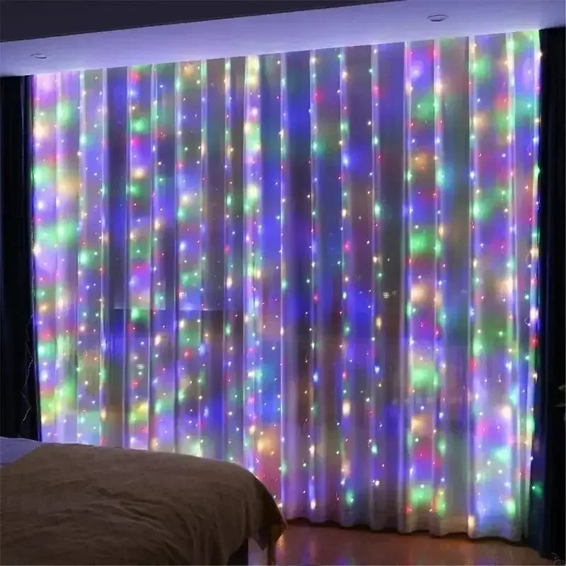Remote Control USB Fairy Lights 3M LED Curtain String Lights for Christmas Home Bedroom Decor Festive Party New Year Wedding