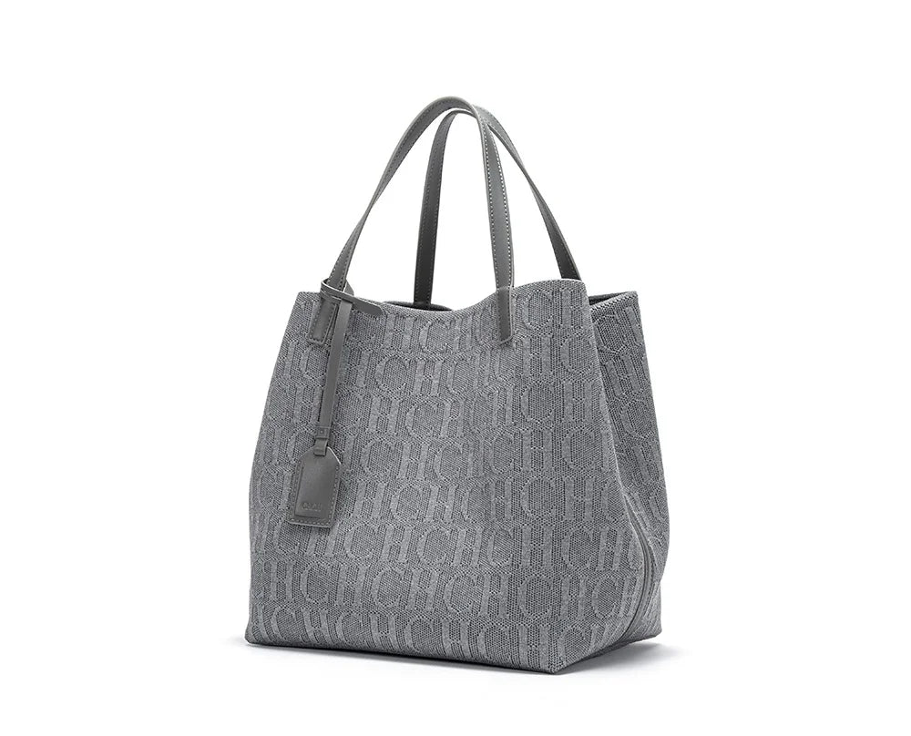 CH High Quality Craft Large Capacity Handbag Ladies Shoulder Bag Fashion Classic New Pure Color Outer Pocket Ladies Handbag - Shoppiline