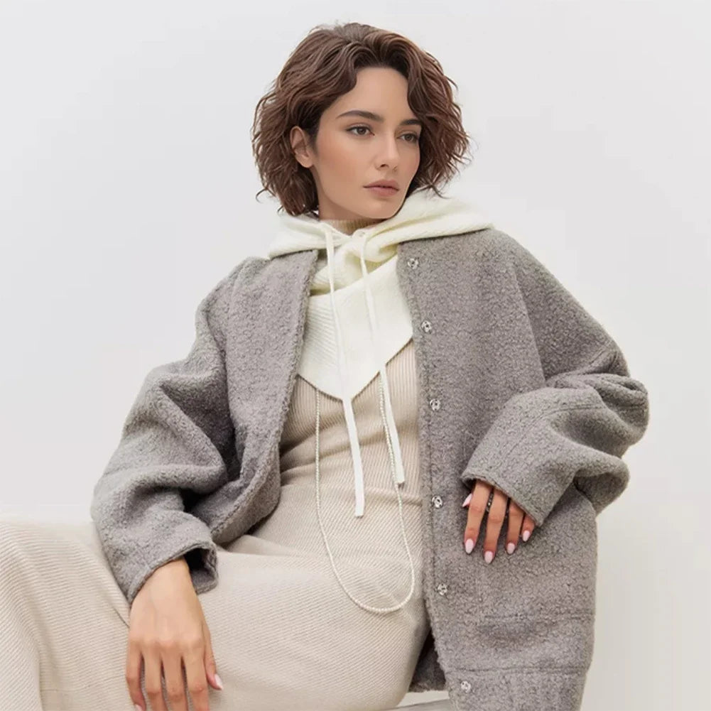Cagoule d'hiver écharpe pour femme bonnet tricoté chaud extérieur chaud une pièce col pour filles bonnets