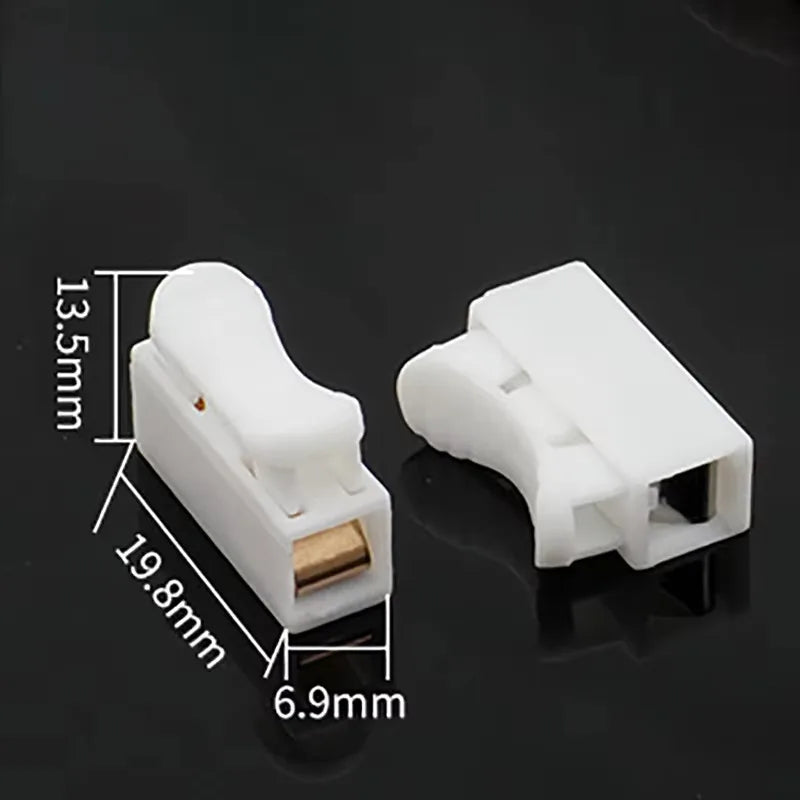 Quick Wire Connectors 1P 2P 3P No Soldering Required Spring Clamp Cable Terminals Screwless Terminal Block for Electronics