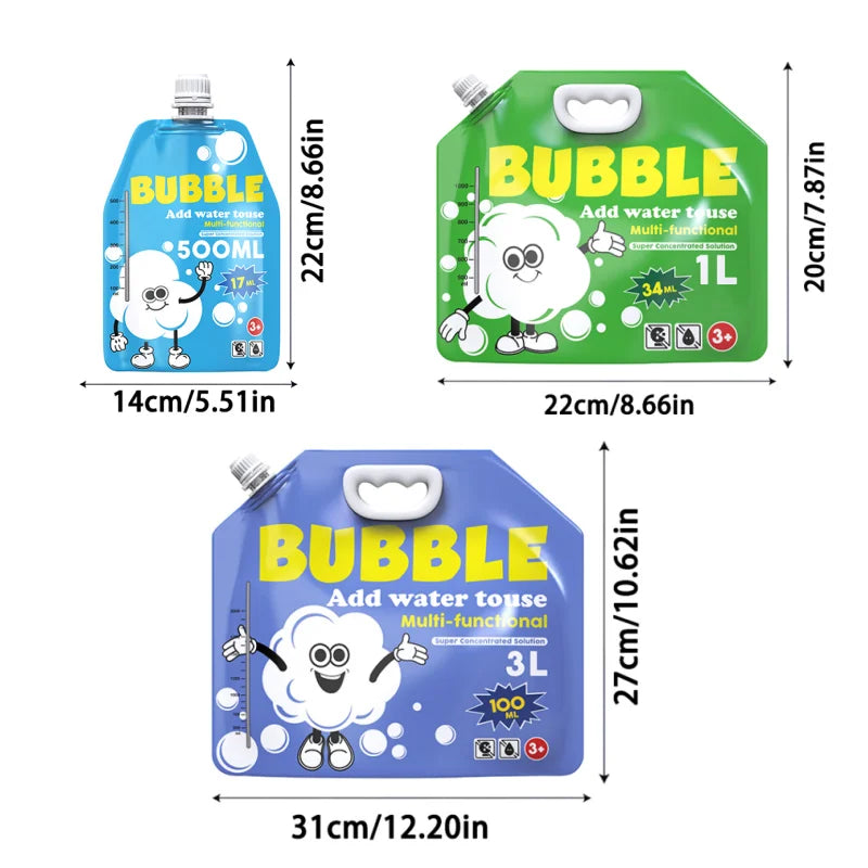 Concentrated Bubble Solution for Bubble Machines, Giant Wands, and Blowers - for Kids' Birthday Parties - Shoppiline