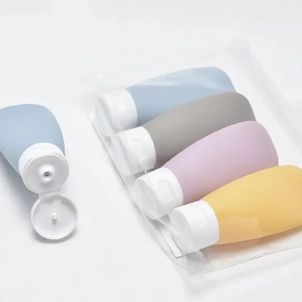 Refillable water bottle, soft silicone squeeze tube packaging empty bottle, wholesale supply