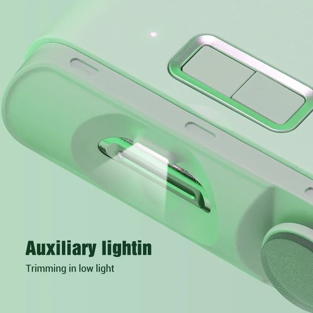 Coupe-ongles électrique avec lumière LED 2 en 1 automatique, lime à ongles, tondeuse pour bébé et adulte, mini outils de manucure, soin des ongles