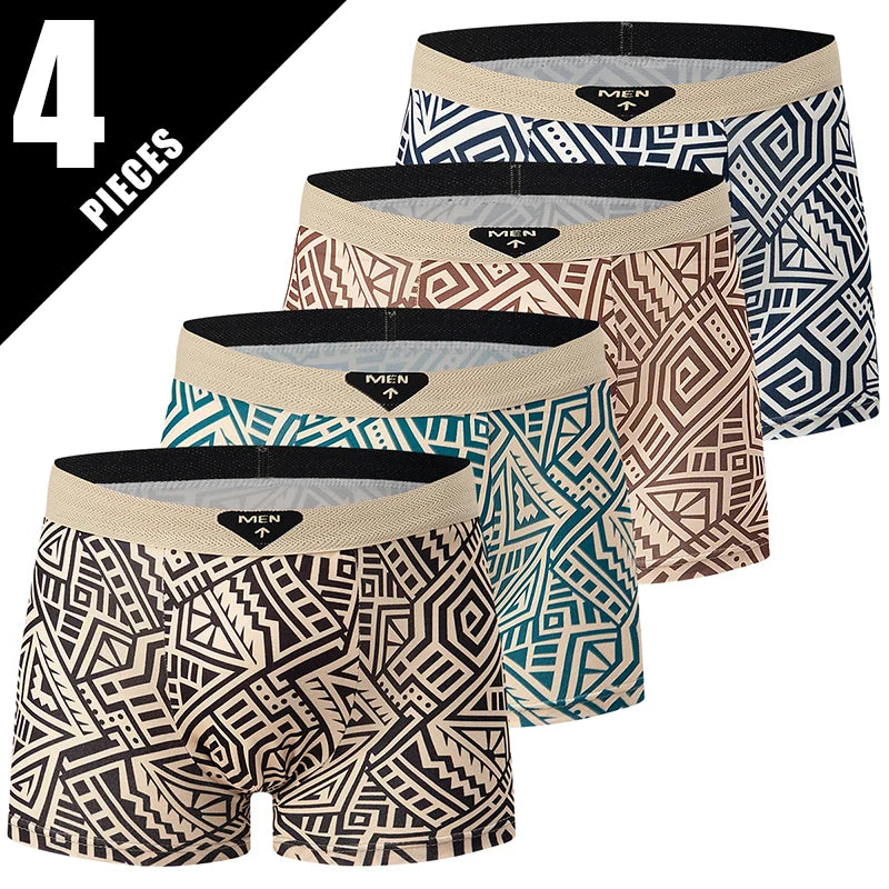 Ensemble de 4/10 boxers pour hommes, décontractés et à la mode, shorts de sport élastiques pour jeunes grandes tailles et cyclistes.
