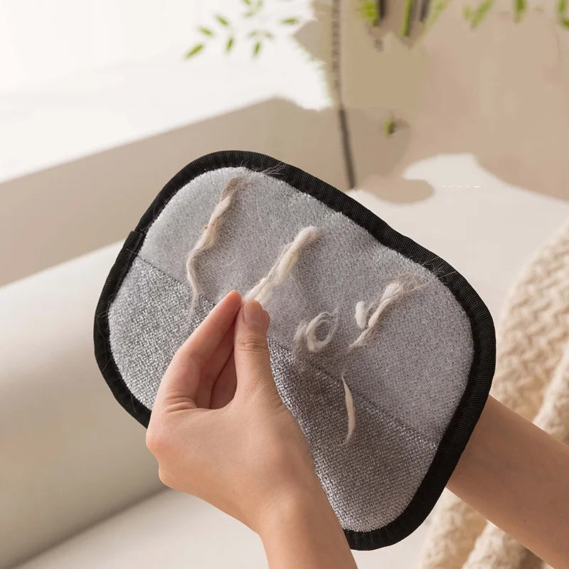 Reusable Pet Hair Removal Gloves Double Sided Beauty Gloves for Sofa Carpet Home Pet Fur Hair Removal Tool Pet Supplies
