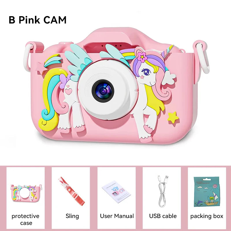 Christmas Children Camera HD 1080P Toddler Digital Video Camera 2.0inch Kids Camera with Silicone Cases Toys for Christmas Gifts - Shoppiline