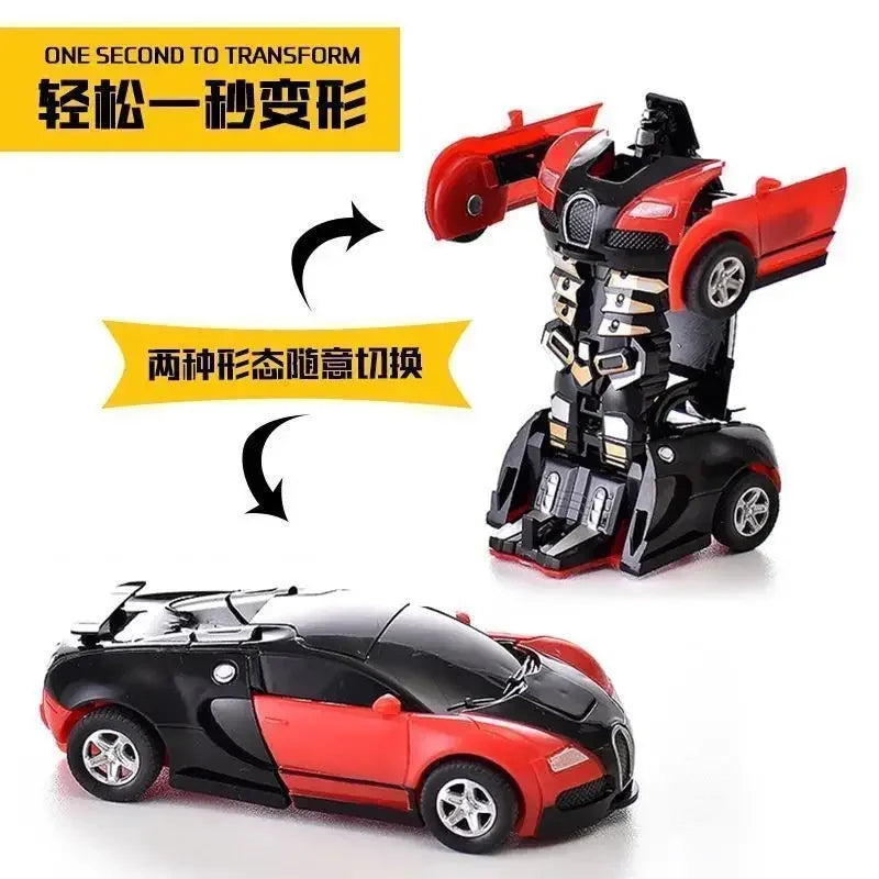 Verformbares Spielzeugauto, Trägheitsaufprall, Ein-Knopf-Verformung, Jungenpuzzle, Kollisionsverformung, Autobot-Roboter