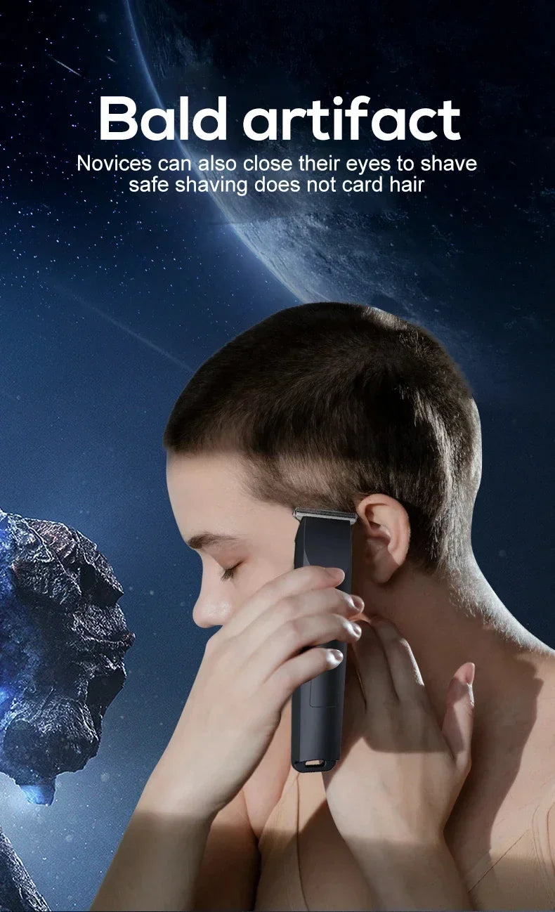 Electric Hair Trimmer Adjustable Cutter Head Design Men Professional Barber Cutting Shaving Machine USB Charging For Home Salon