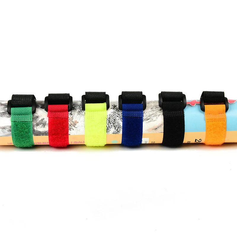 5PCS Bike Handlebar Straps Universal Nylon Tie Bands for Flashlight Gear Accessories Sticky Fastening Strap