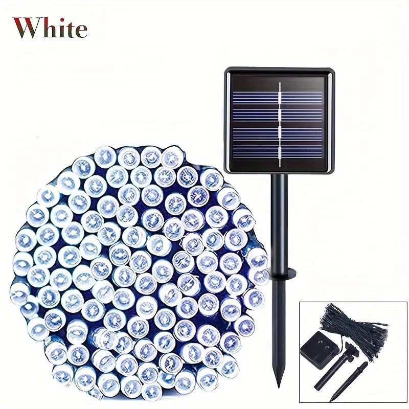 39ft LED Solar Light 100 Lights Outdoor Waterproof Fairy Garland Lights Christmas Party Halloween Decorations Solar Lights