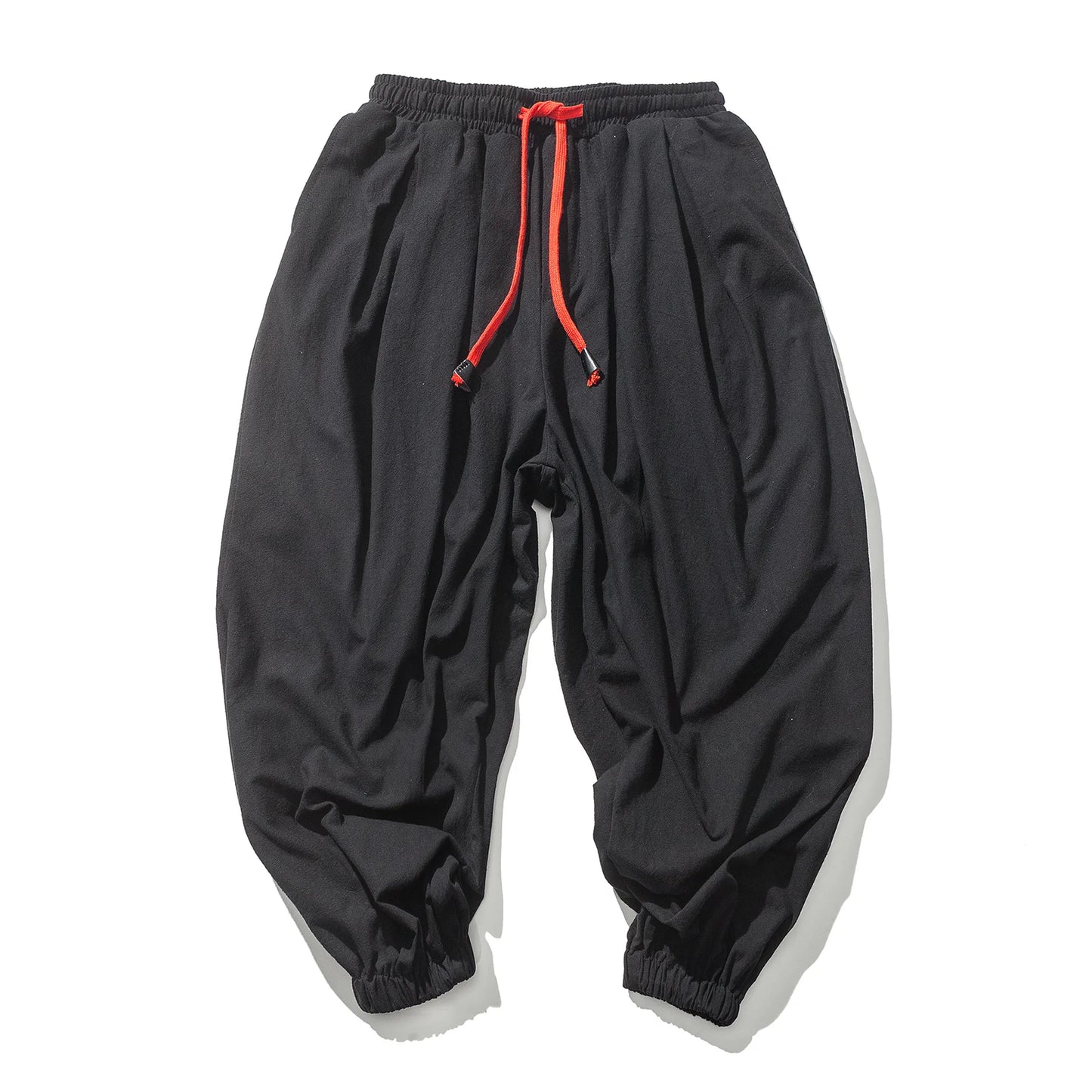 FGKKS Printemps Homme Lâche Sarouel Chinois Lin Surpoids Jogging Haute Qualité Marque Décontracté Pantalon Grande Taille Homme