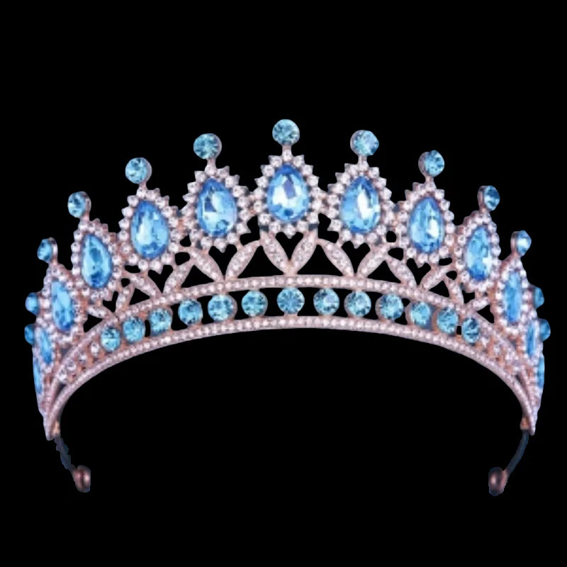 Baroque Vintage Crystal Tiaras And Crowns Rhinestone Queen Pageant Prom Diadem Crown Bridal Wedding Hair Accessories Jewelry