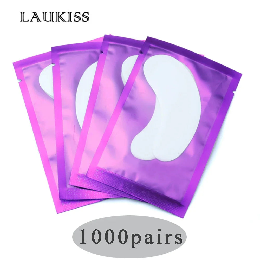 50/500/1000 Stück Hydrogel-Pads für Wimpernverlängerung, Unteraugenpads, Wimpernsticker, Tools, Großhandel LAUKISS