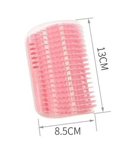 Wall Mount Corner Cat Self Groomer Comb Ergonomic Pet Massage Hair Remover Brush Space Saving Indoor Kitten Scratching Toy Easy