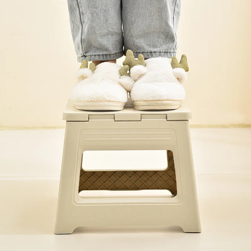 HTMCK New Folding Stool with Integrated Design, Lightweight & Thickened Structure, Portable for Home, Camping and Fishing