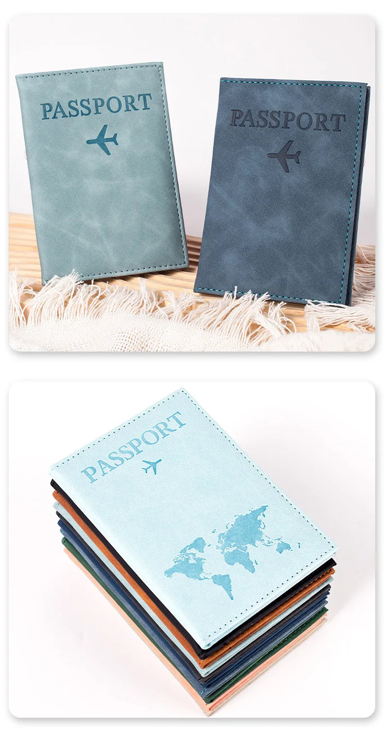 Airplane Passport Cover Case for Women Men Travel Passport Case Cute Passport Wallet Purse Girl Passport Holder