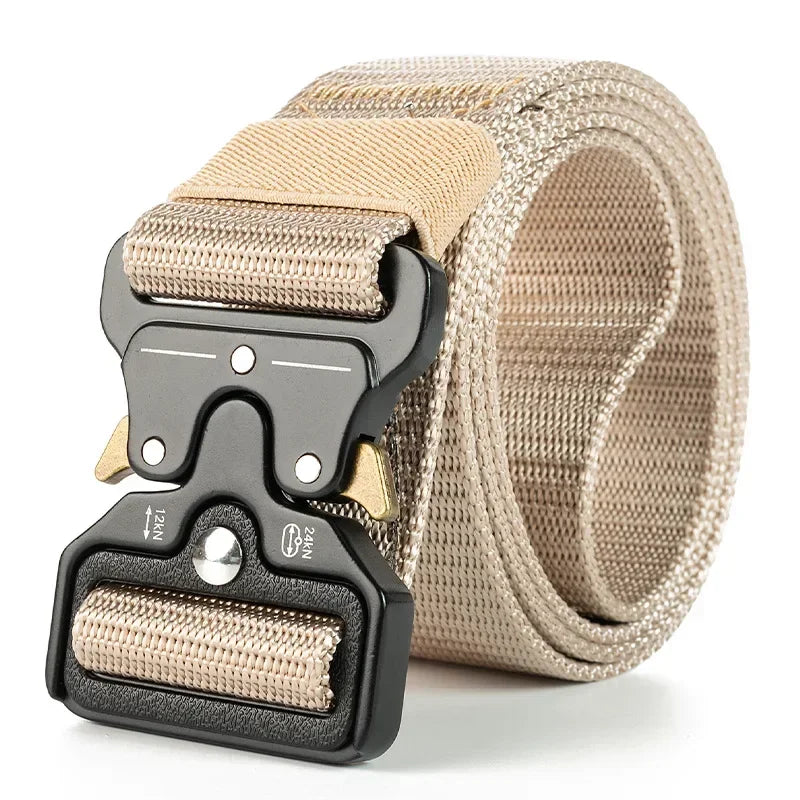 Tactical Quick Release Belt for Men Military Style Nylon Waistband Durable Breathable Adjustable Heavy Duty Work Hiking Outdoor