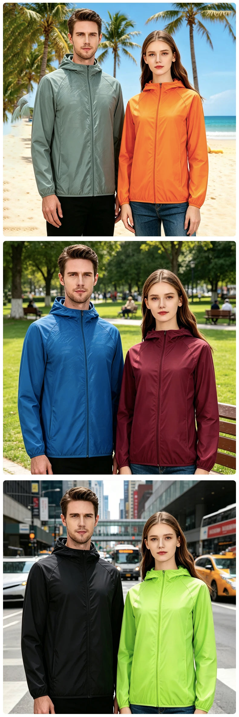 LNGXO Men Women Waterproof Hiking Jackets Sun Protection Windbreaker Camping Climbing Outdoor Rain Coat Unisex Portable Clothes