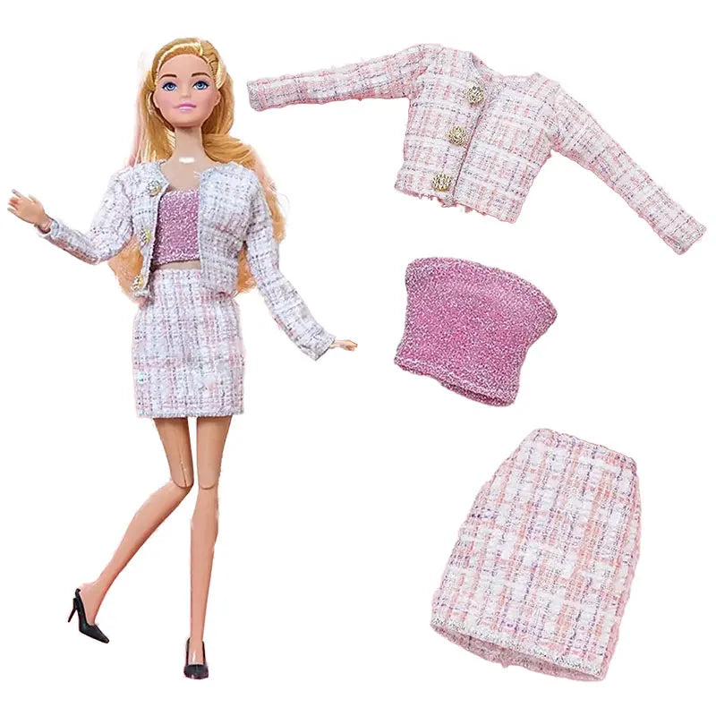 NEW Fashion Clothes For Doll 30cm Daily Sportwaer Winter Sweater Pants Plush Coat Shoes For Doll Mini Accessories Christmas Gift - Shoppiline