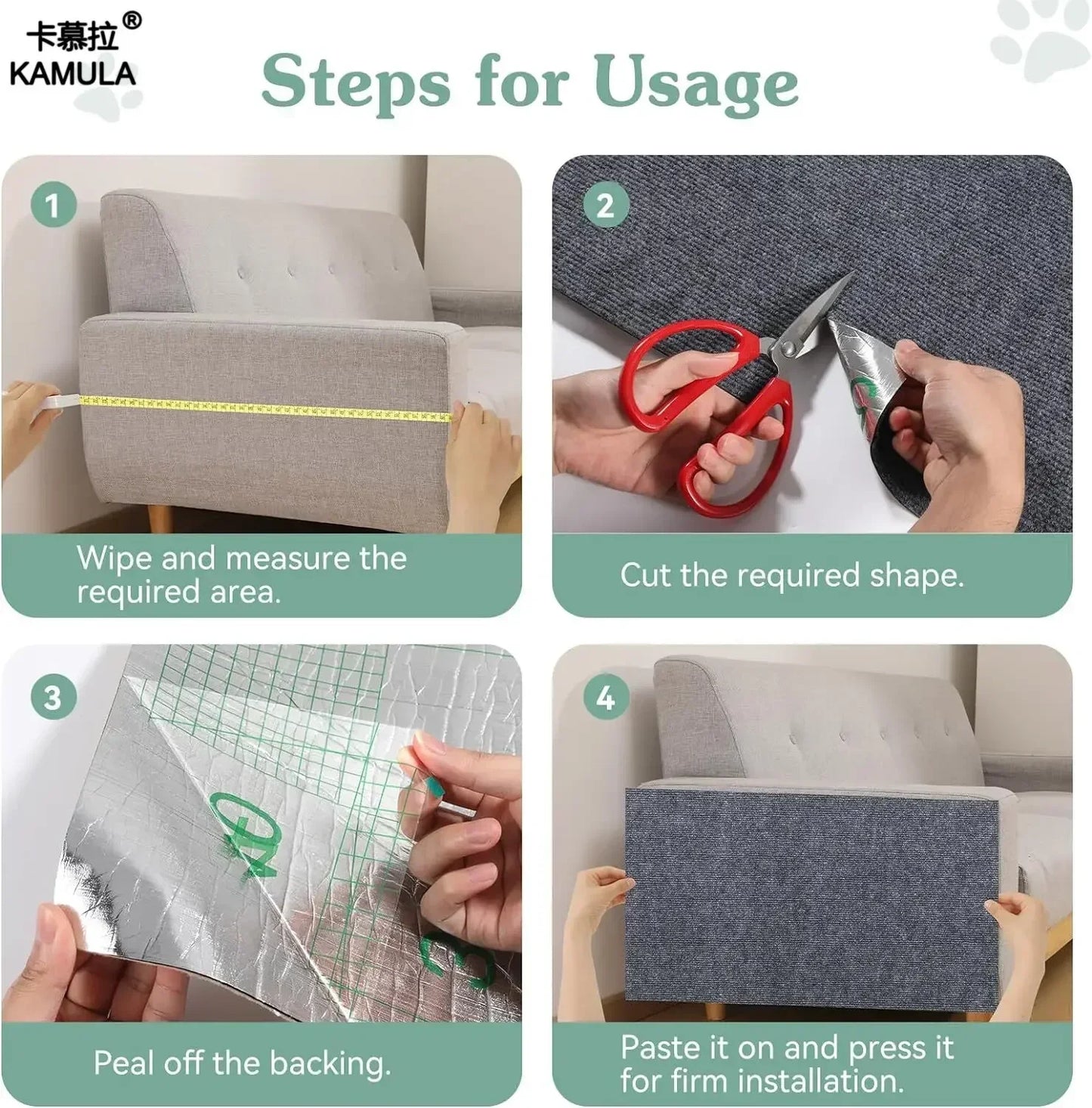 Anti Cat Scratch Sofa Cat Crawling Mat Sofa Protection Grinding Climbing Frame Self-adhesive Carpet Cats Scratch Board Cat Toys