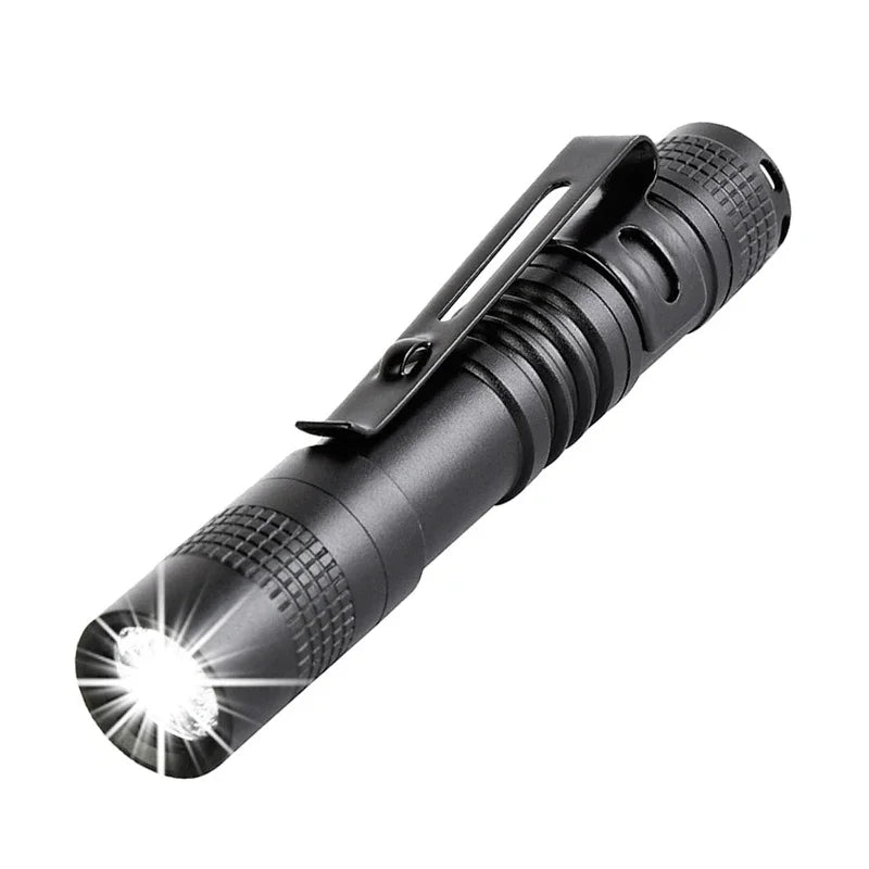 Ultra Bright Mini Portable LED Pen Light High Lumens Pocket Flashlight Handheld Torch for Camping Outdoor Emergency Use