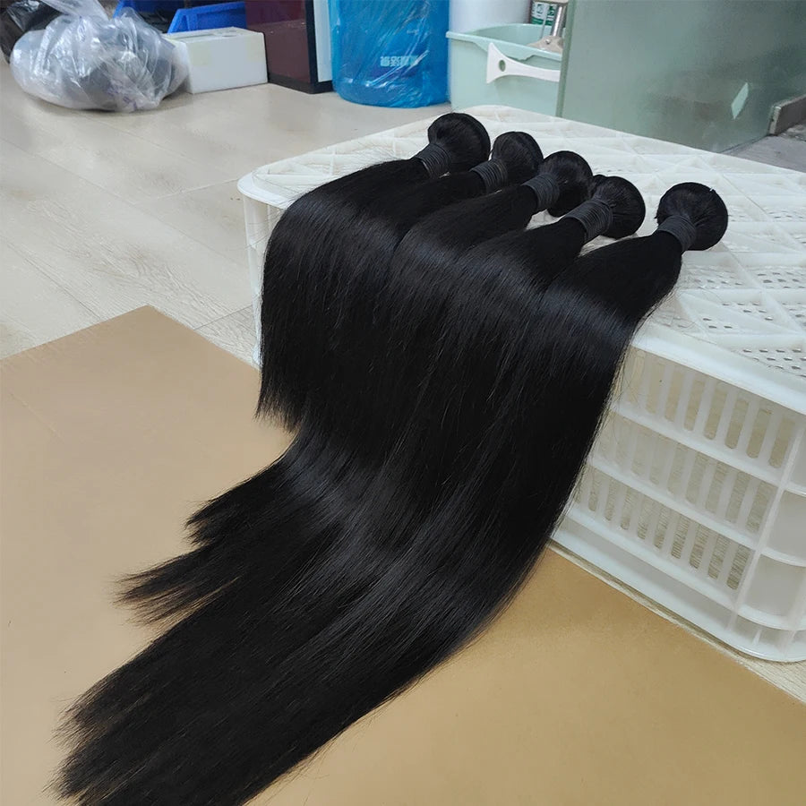 Straight Human Hair Bundles And Closure 2x6 Lace Closure Human Hair Bundles With 4x4 5x5 Closure Brazilian Raw Hair Bundles