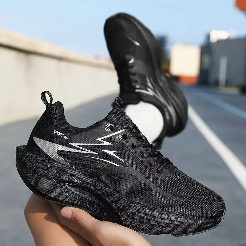 Marathon Men Sports Running Shoes Carbon Board Air Cushion Breathable Lightweight Women's Comfortable Athletic Nonskid Sneakers