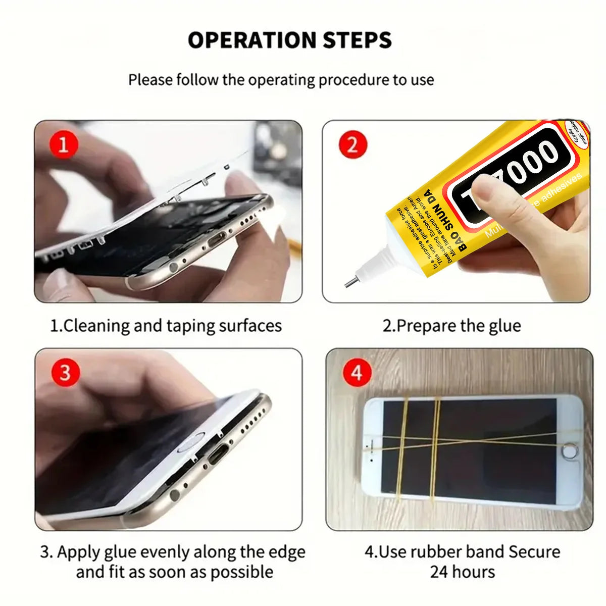 15ML 50ML 110ML B-7000 Clear Contact Phone Repair Adhesive Universal Glass Plastic DIY Glue T7000 with Precision Applicator Glue - Shoppiline