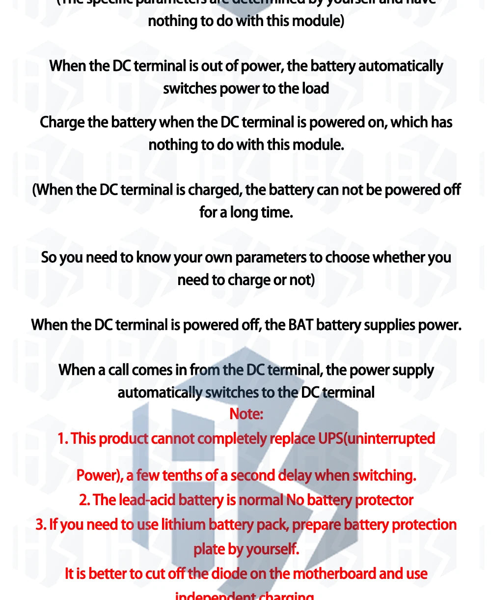 1~5PCS YX850 Power failure automatic switching standby battery lithium battery module DC 5V-48V universal emergency converter