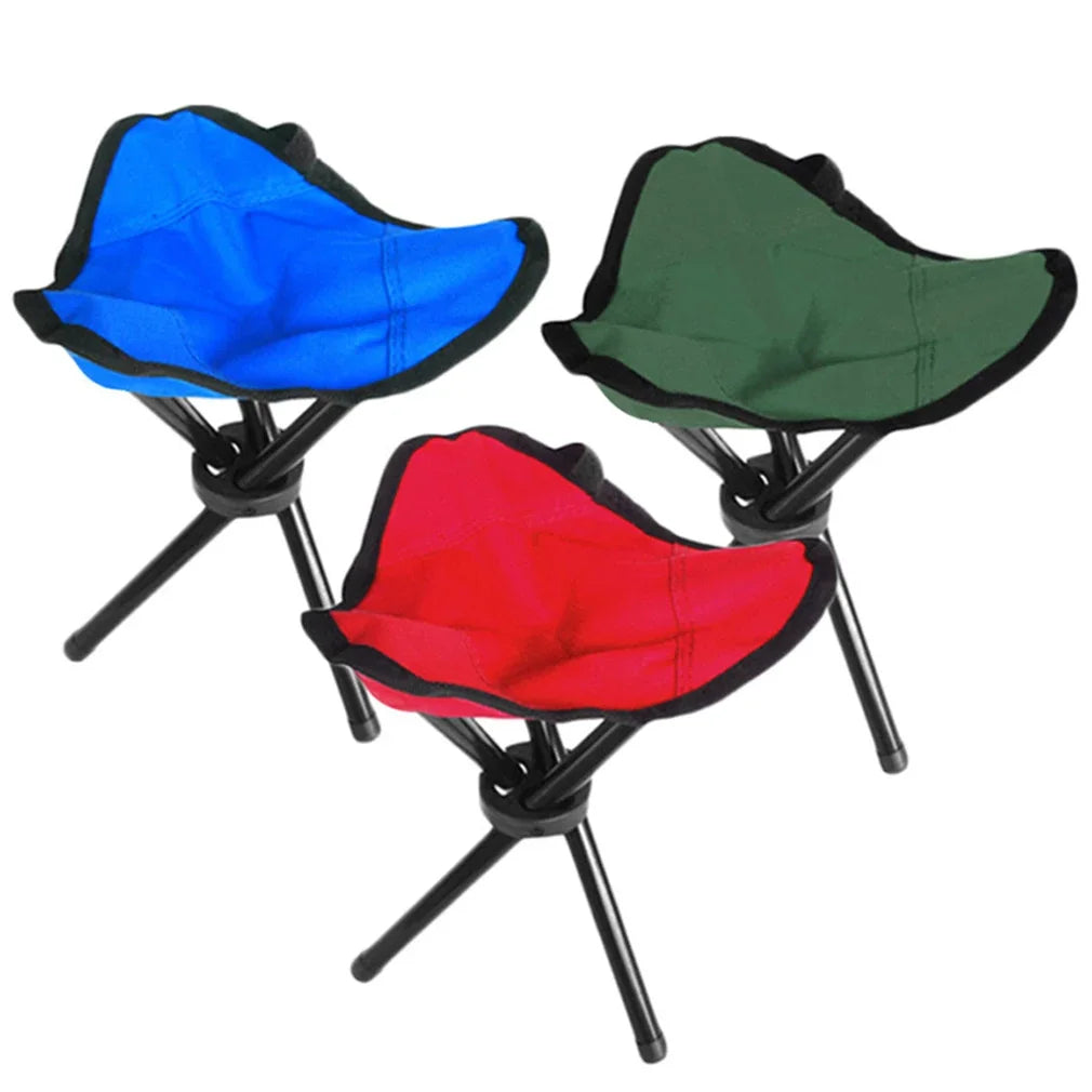 Portable Outdoor Folding Three-Legged Stool for Camping & Fishing