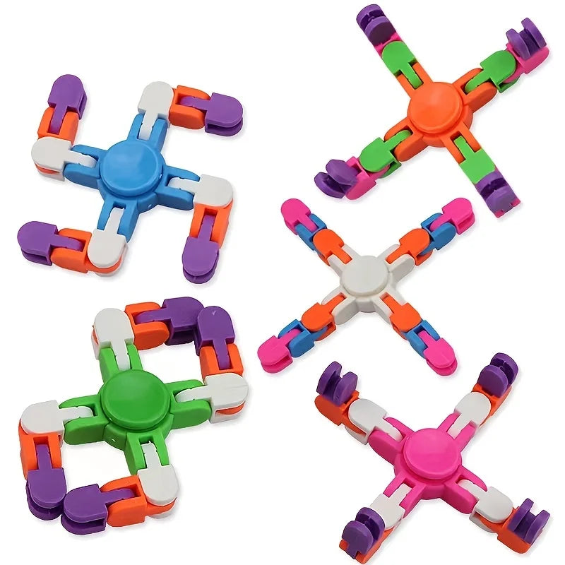 1 Stück Vielfalt Fingerspitzen-Kreisel Kette Gyro Eltern-Kind-Spiele Vier-Glieder-Fahrradkette Top Dekompression Spielzeug Fidget Spinner Schreibtisch Spielzeug