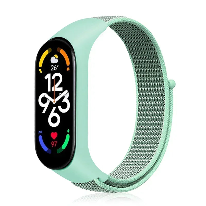 Nylon loop Mi band 4 5 6 Strap Replacement Soft Adjustable Wrist Watchband Pulsera correa For Xiaomi Mi band 3 4 5 6 7 Bracelet