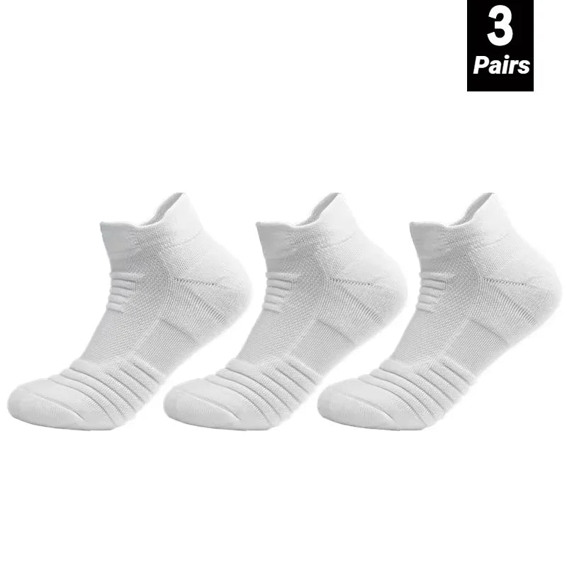 3 Pairs Anti-Slip Football Socks Men Sock Short Long Tube Soccer Basketball Sport Breathable Deodorous 39-45 Running Hiking